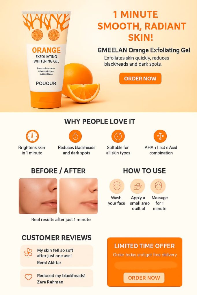 Orange Exfoliating Whitening gel ২ পিস